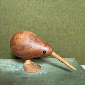Vintage Rimu Wood Kiwi Bird Figurine